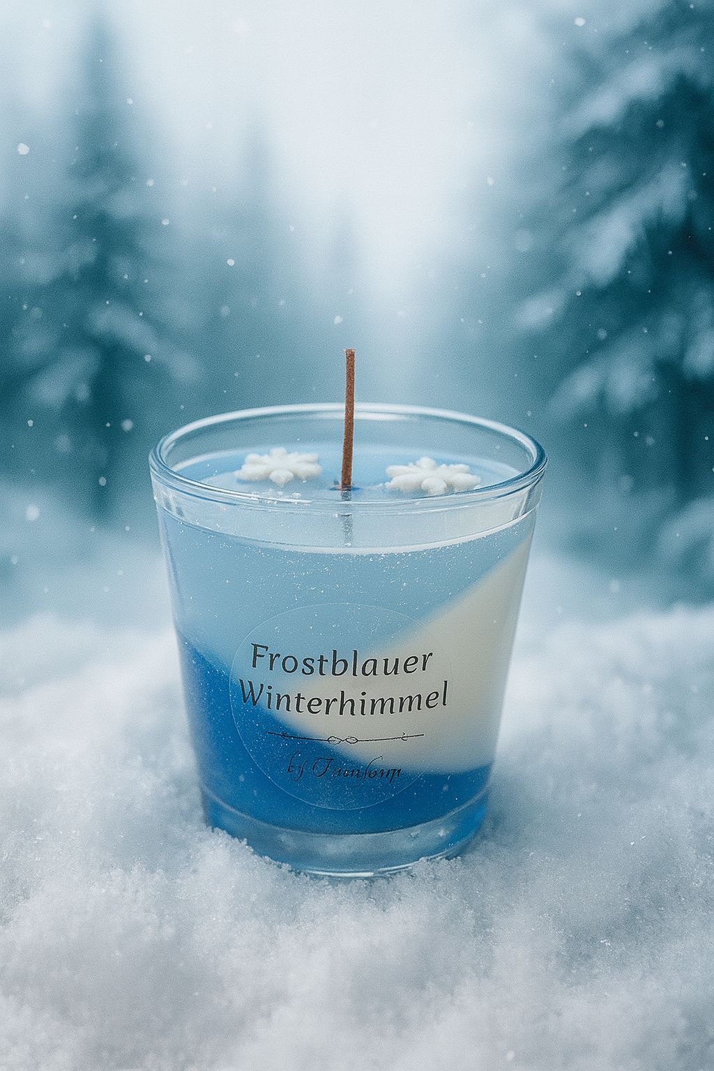 Frostblauer Winterhimmel